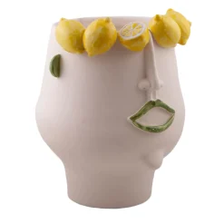 Patrizia Italiano Vaso Testa in Ceramica Multicolore Domitilla