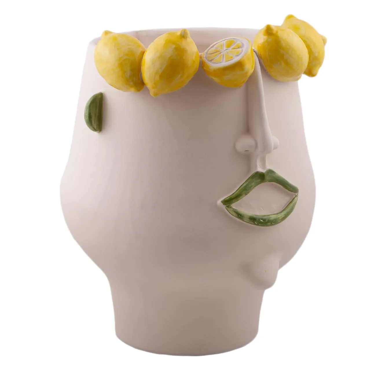 Patrizia Italiano Vaso Testa in Ceramica Multicolore Domitilla