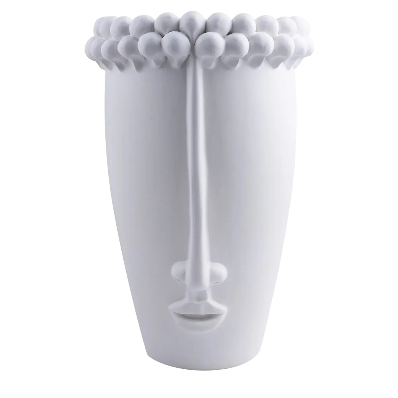 Patrizia Italiano Vaso Testa Siciliano in Ceramica Bianca