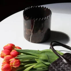 Editions Milano Vaso Triangoli Black&Gold Small di david/nicolas