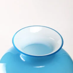 Officine di Murano 1295 Vaso turchese simile a un'anfora