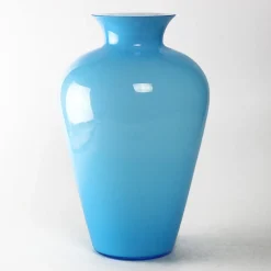 Officine di Murano 1295 Vaso turchese simile a un'anfora