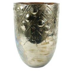 deBlona Vaso Viel in ceramica argento di Gabriele Mengoni