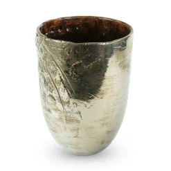 deBlona Vaso Viel in ceramica argento di Gabriele Mengoni