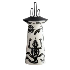 Rometti Vaso Xamen bianco e nero di Jean-Christophe Clair