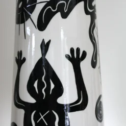 Rometti Vaso Xamen bianco e nero di Jean-Christophe Clair