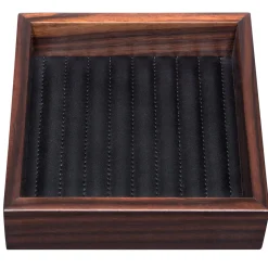 Riviere Vassoio portavalori quadrato Febe Ebony Lines Small