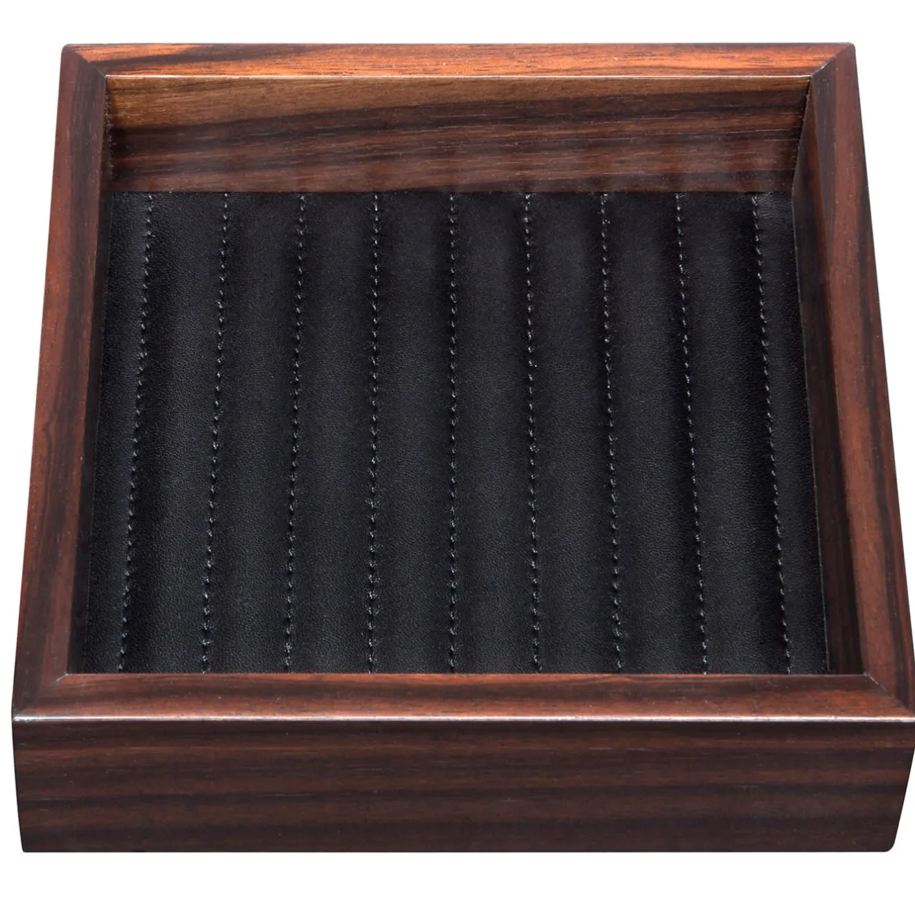 Riviere Vassoio portavalori quadrato Febe Ebony Lines Small