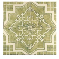 Studio Le Nid Verde Collina Set di 4 piastrelle #3