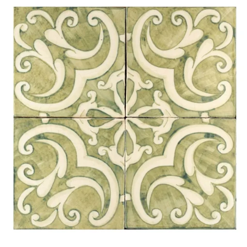Studio Le Nid Verde Collina Set di 4 piastrelle #5