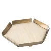 Selezioni Domus Vide Poche in Pelle di Anguila e Ottone Lucido Chiaro Nuance Crema