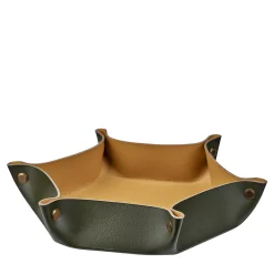 ADJ Style Vide poche in pelle verde oliva e senape #3