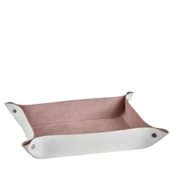 ADJ Style Vide Poche rettangolare in pelle Oyster e rosa cenere