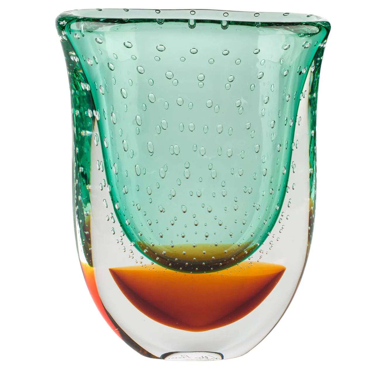 Officine di Murano 1295 Vrmbicolr Vaso in turchese e ambra